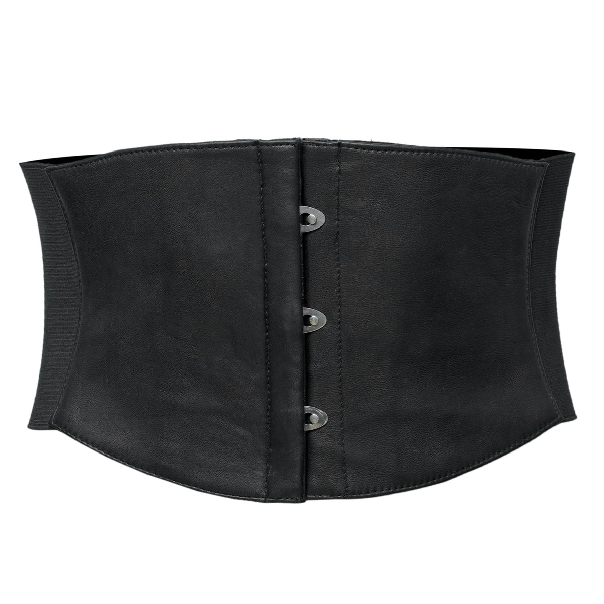 Black Leather Corset Waist Belt Plus size - corset island