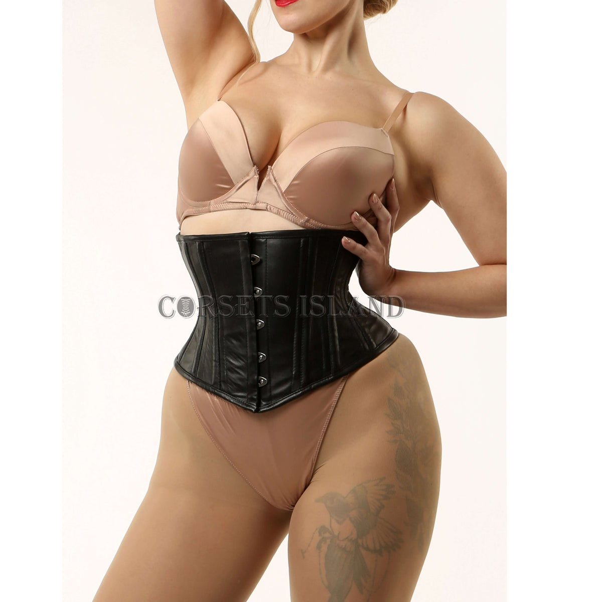 Black Leather Waist Cincher Premium Waist Trainer