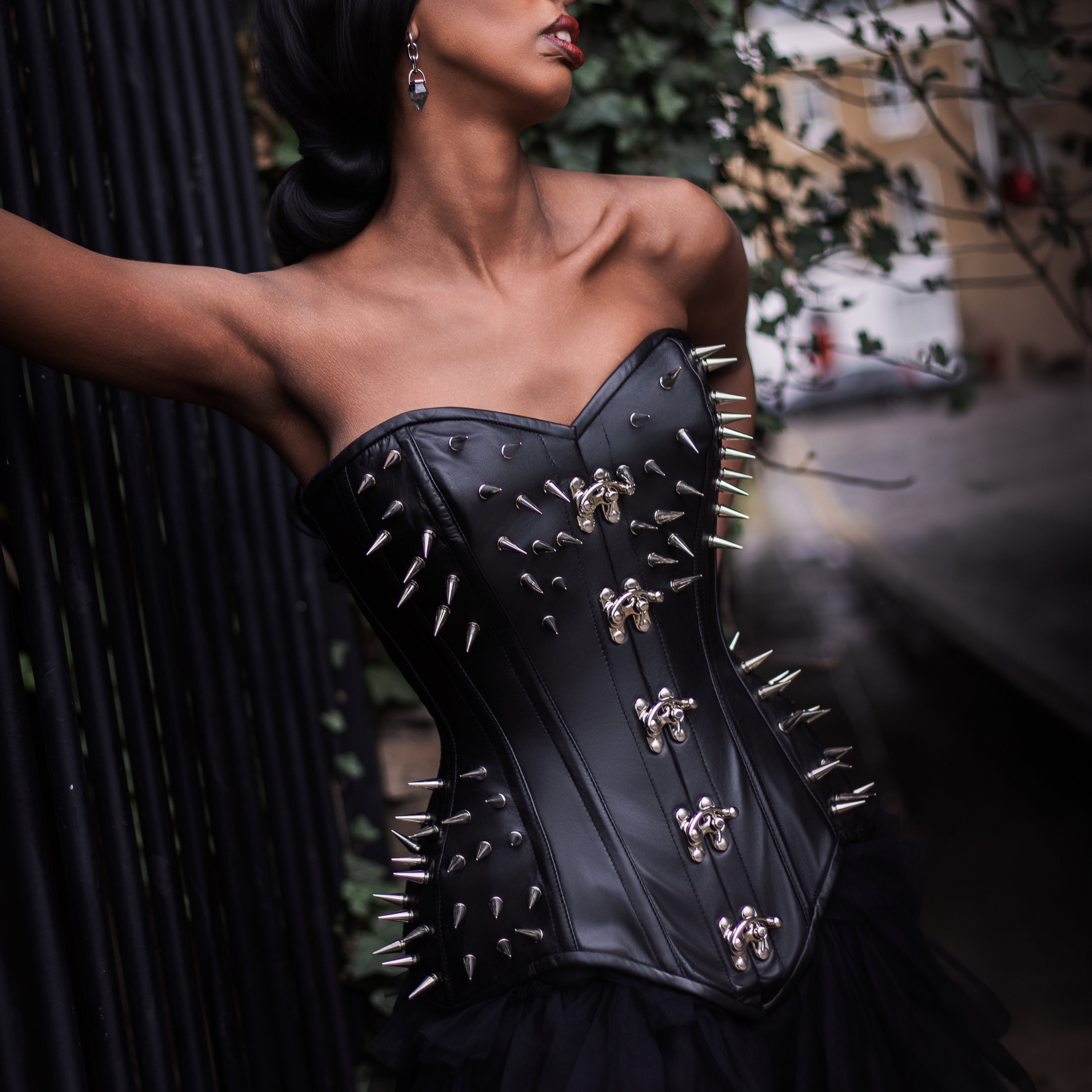 Jessica - The Rebel Edition Leather Spike Corset