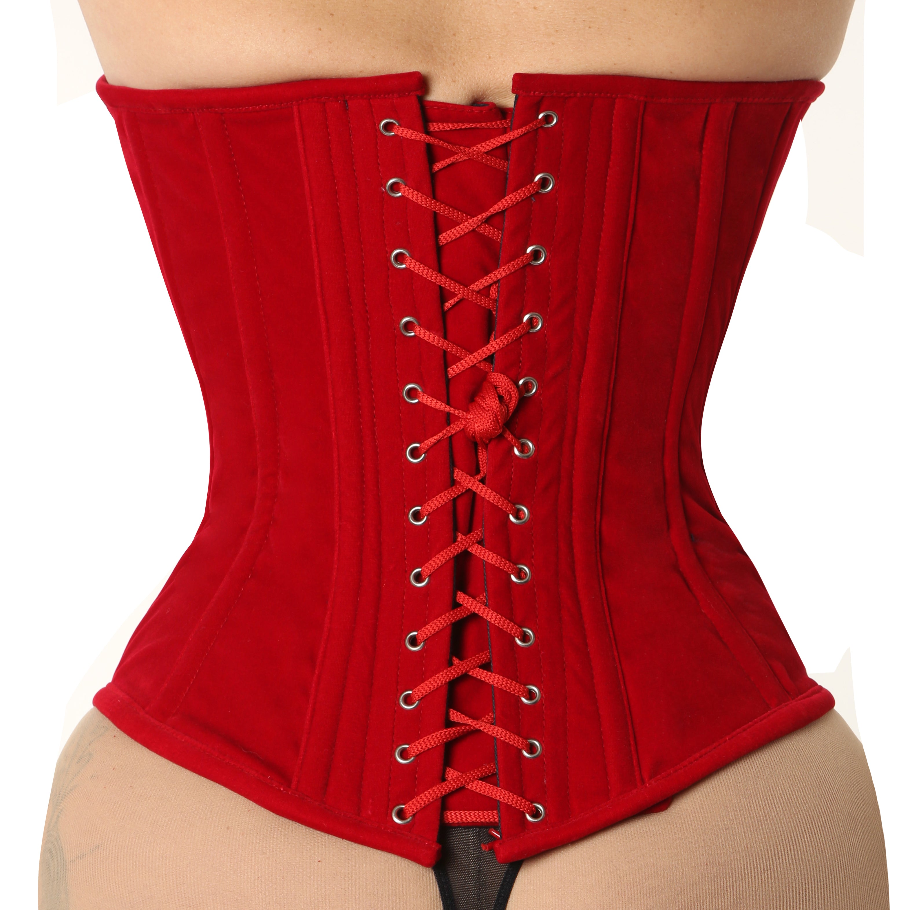 Regina - Velvet Overbust Steel Boned Waist Training Corset | All Colors