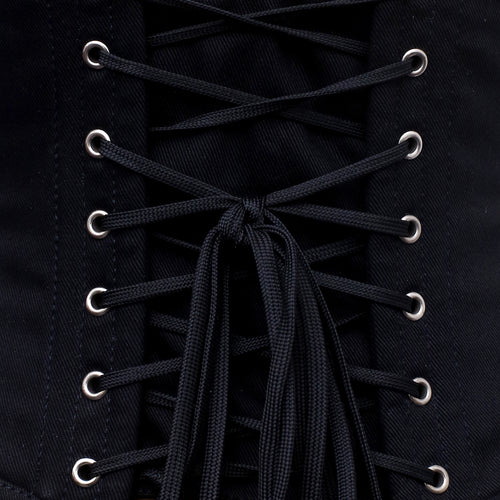 Trixie - Cotton Double Steel Boned Waspie Corset | All Colors