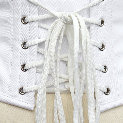 Trixie - Cotton Double Steel Boned Waspie Corset | All Colors