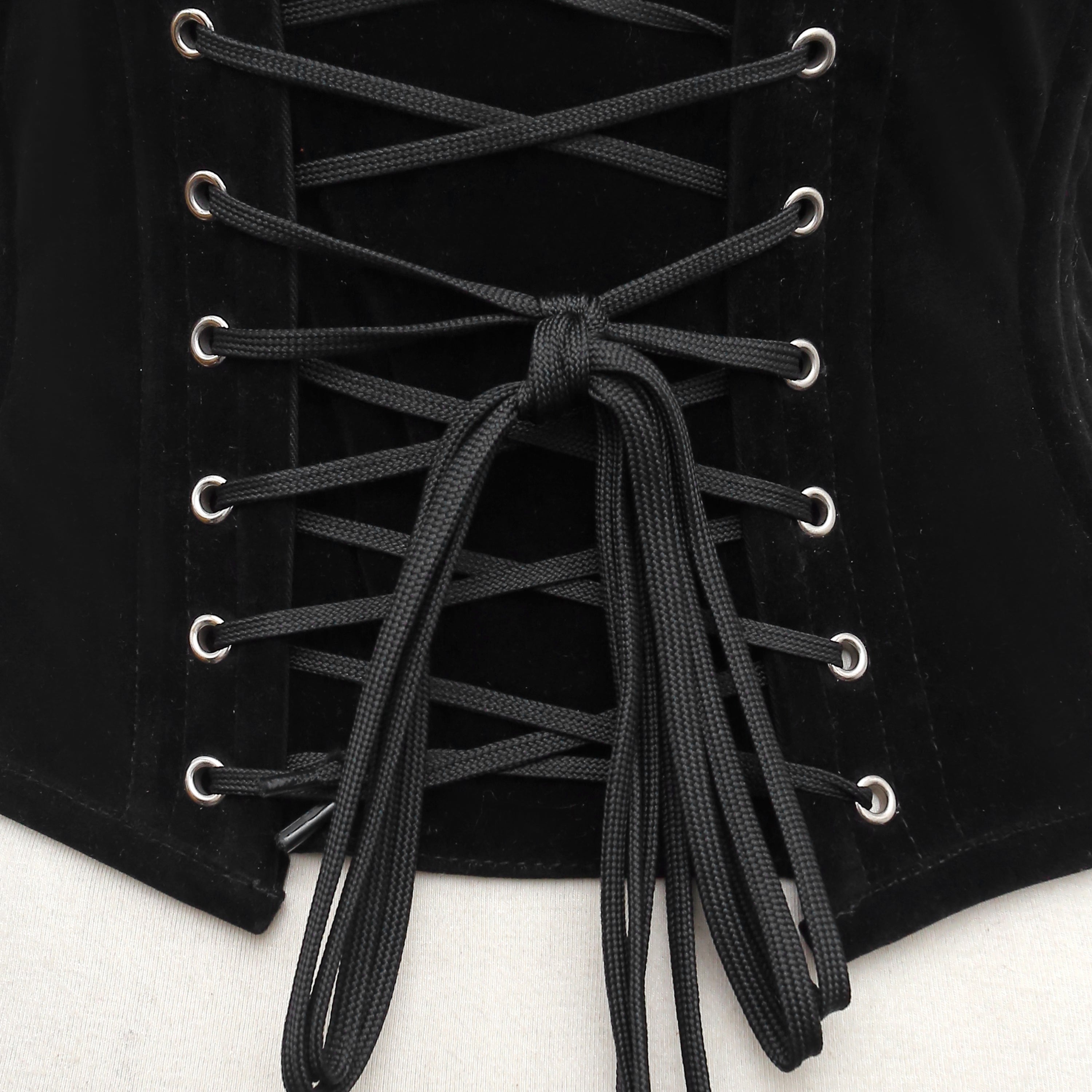 Trixie - Velvet Double Steel Boned Waspie Corset | All Colors