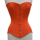Elena - Overbust Long Line Cotton Steel Boned Corset | All Colors