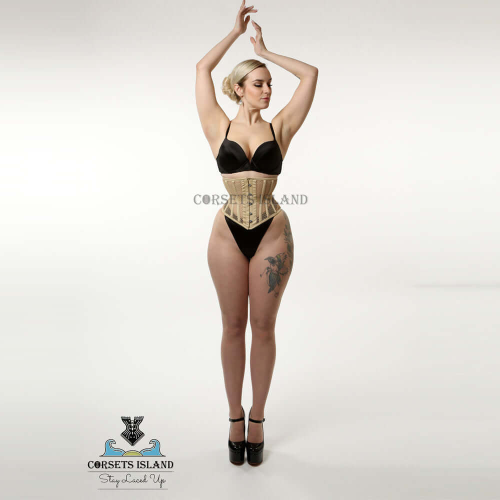 Alice - Mesh Steel Boned Shaping Waspie Corset | All Colors