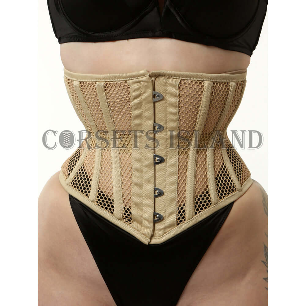 Alice - Mesh Steel Boned Shaping Waspie Corset | All Colors