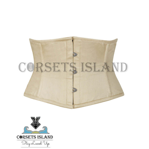 Beige Waist Trainer Corset for Sculpting & Waist Shaping

