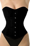 Regina - Velvet Overbust Steel Boned Waist Training Corset | All Colors