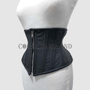 Black Front Zipper Corset For Waist Training