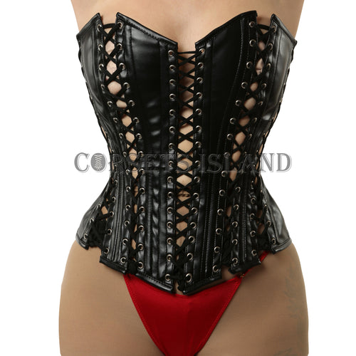 Black Leather Corset | Gothic Style for Hourglass Shape