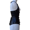 Black Leather Steampunk Corset