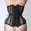 Black Mesh Lace up Corset