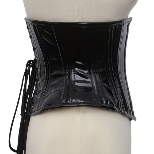 Black PVC Waist Cincher 
