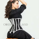 Black and White Striped Corset