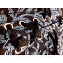 Blue Floral Brocade Corset