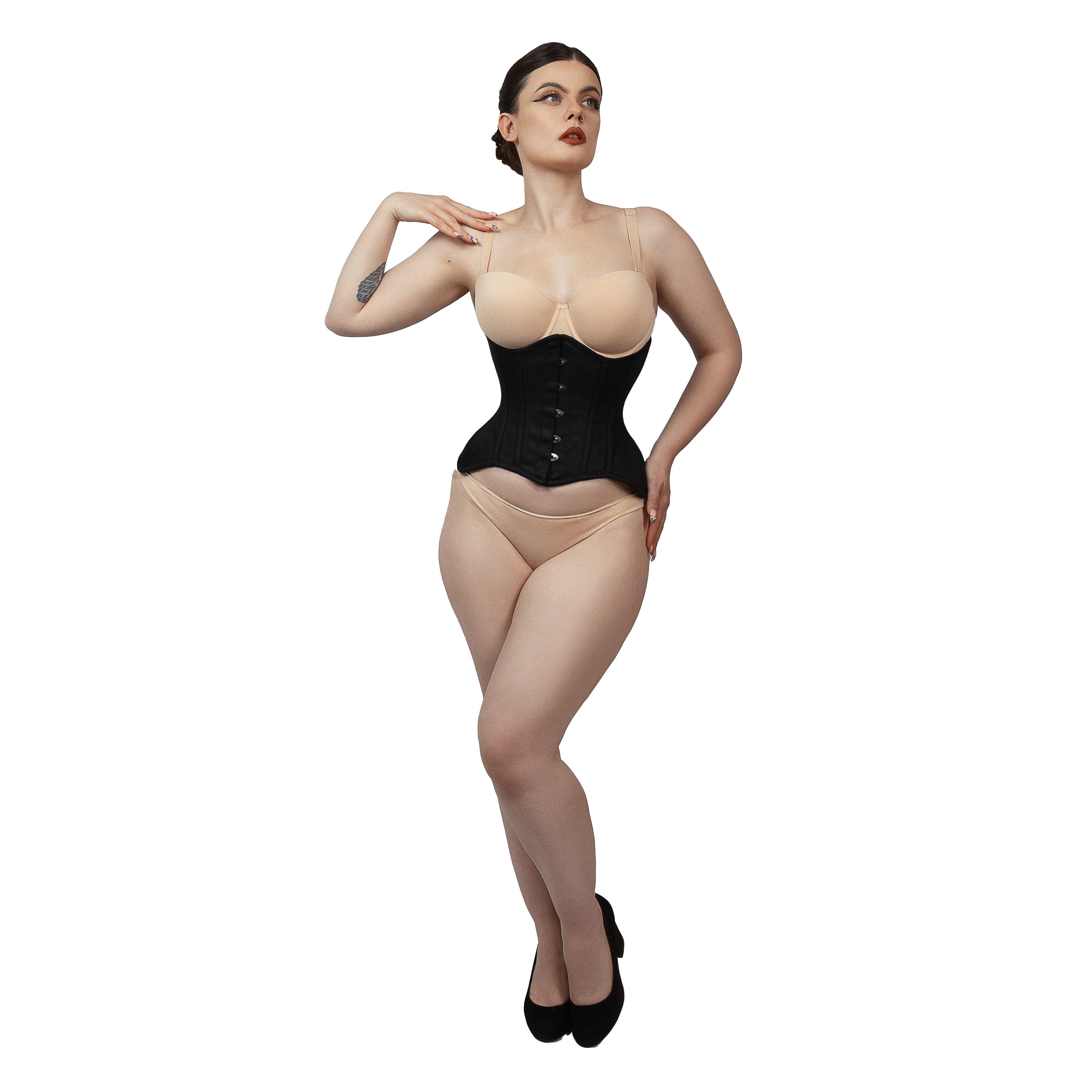 Holly – Cotton Steel Boned Curvy Corset | All Colors