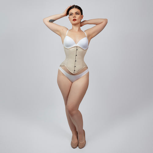 Mina - Cotton Steel Boned Corset | All Colors