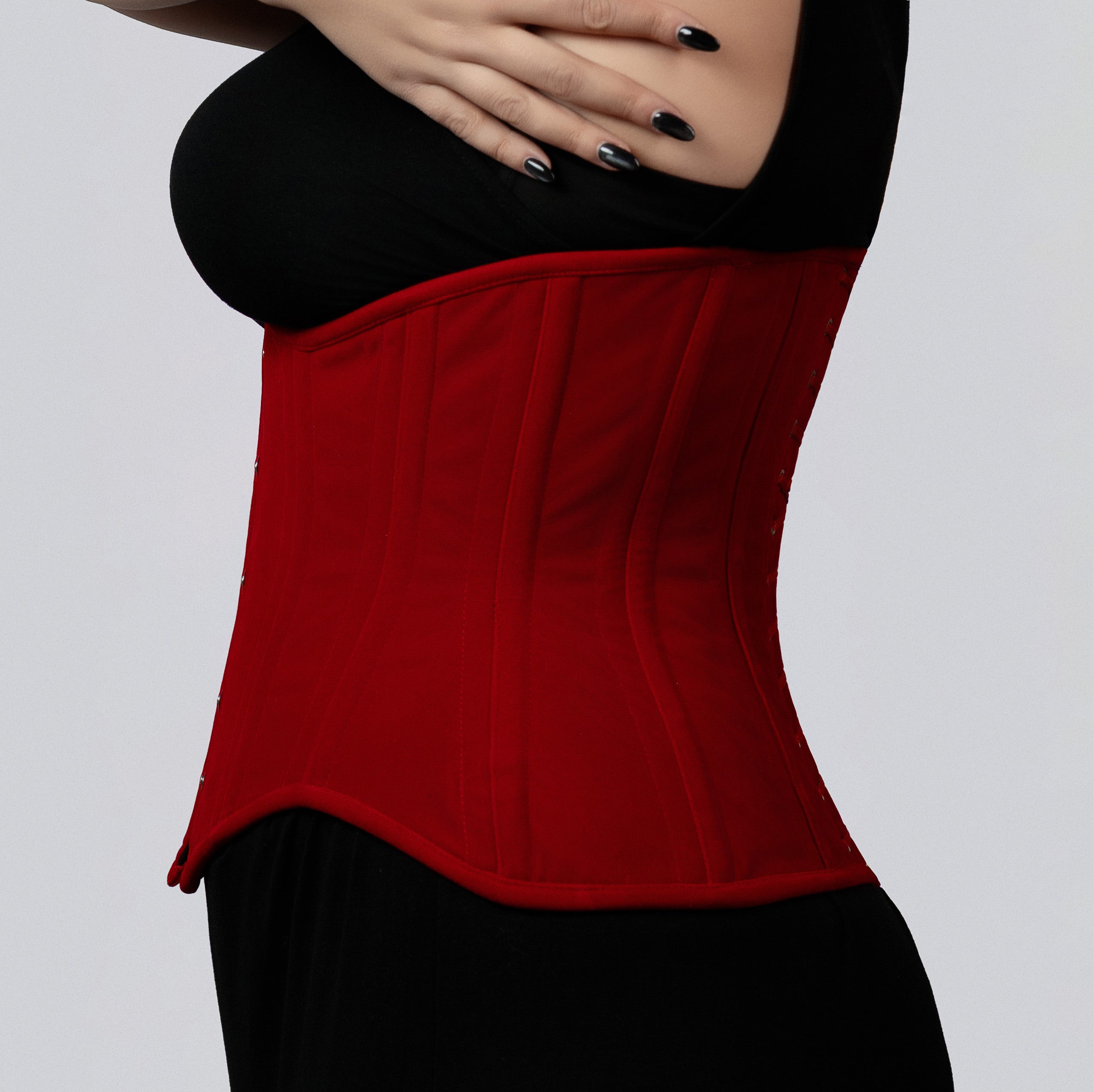 Vivian – Curvy Velvet Double Steel Boned Waist Training Corset | All Colors