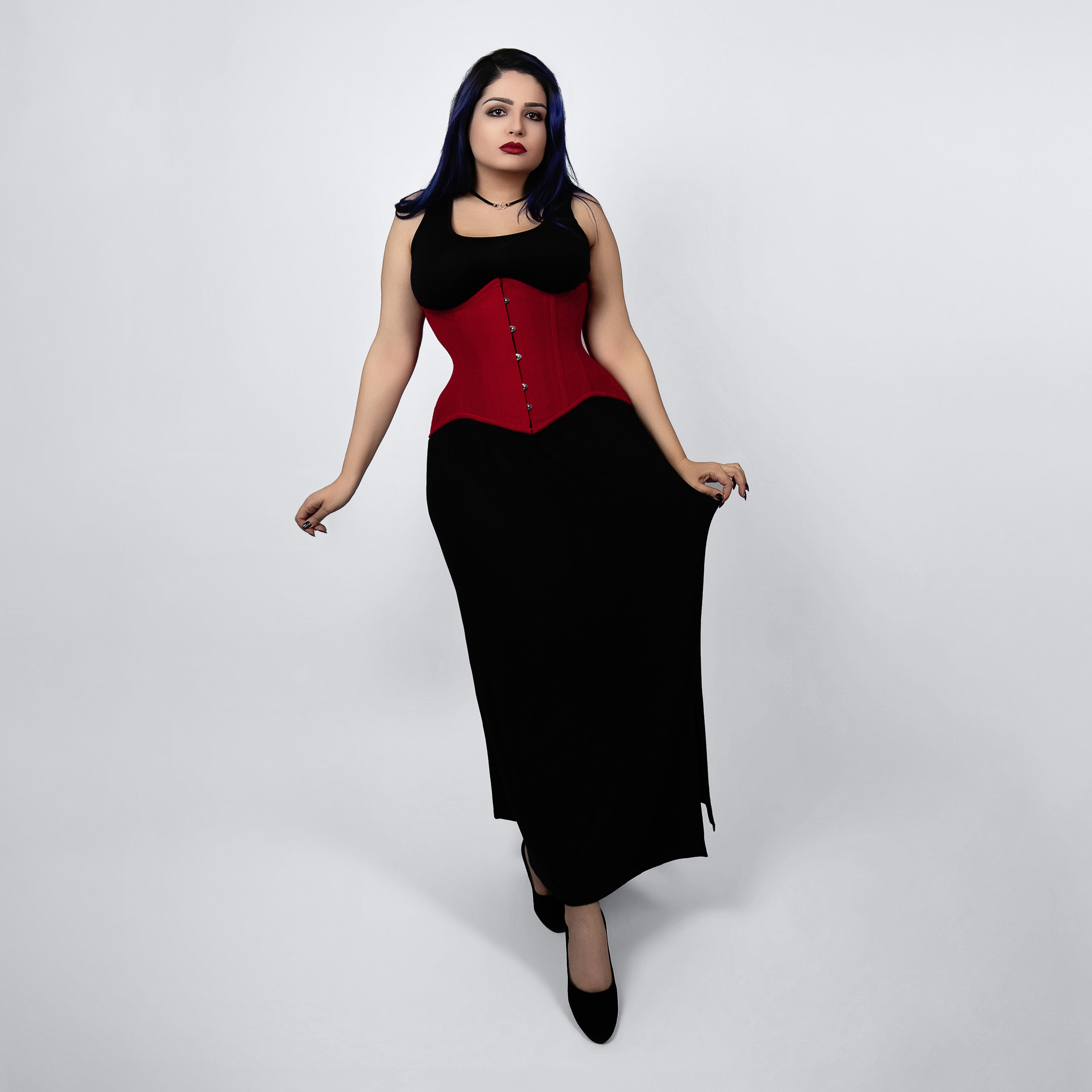 Vivian – Curvy Velvet Double Steel Boned Waist Training Corset | All Colors