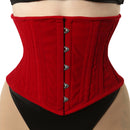 Alice - Velvet Steel Boned Shaping Waspie Corset | All Colors