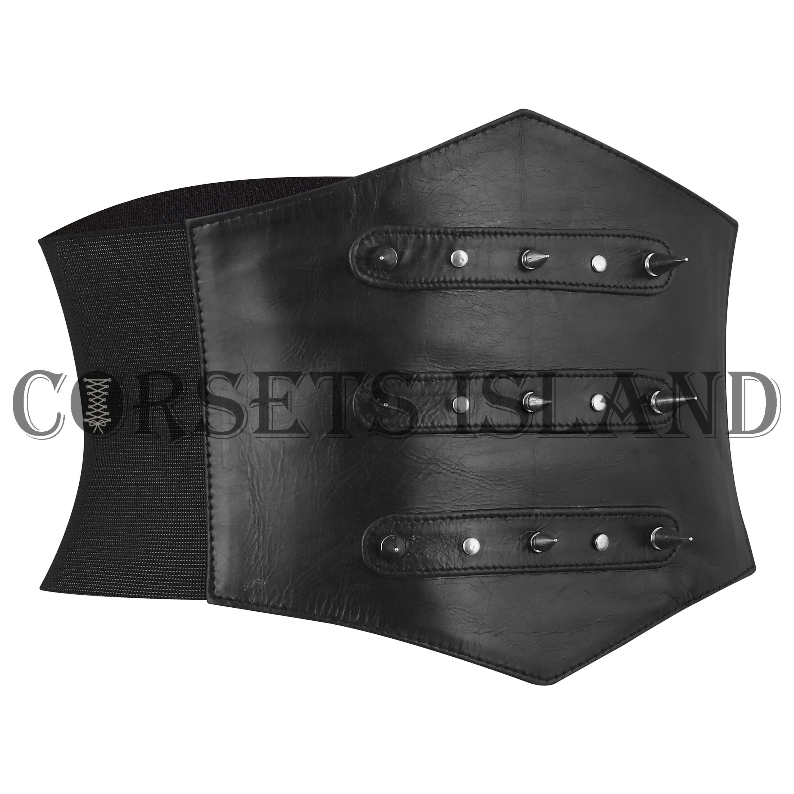 Gothic Sheep Leather Corset Belt with Studs