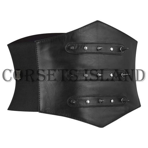 Gothic Sheep Leather Corset Belt with Studs