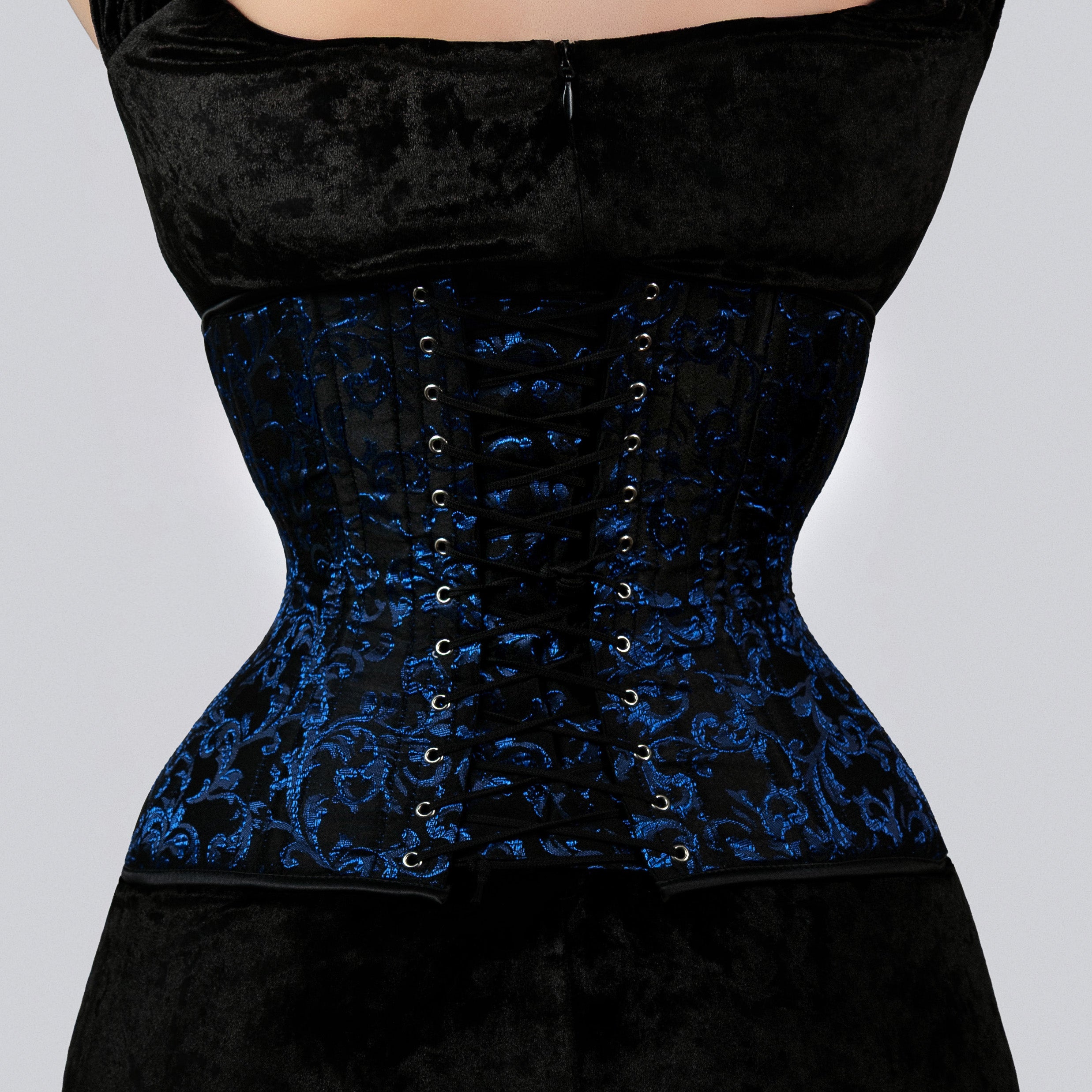 Vivian – Curvy Brocade Double Steel Boned Underbust Corset | All Colors
