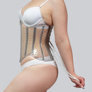 Mina – Transparent PVC Steel Boned Corset with Front Zipper