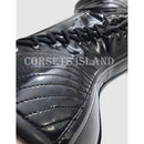 Laced Black PVC Overbust Corset