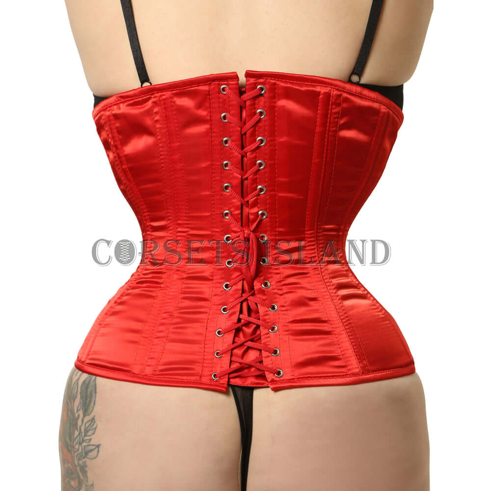 Laced Red Steel Boned Corset