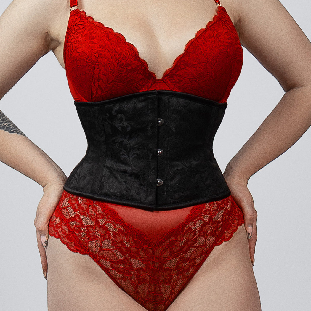 Trixie – Brocade Double Steel Boned Waspie Corset | All Colors