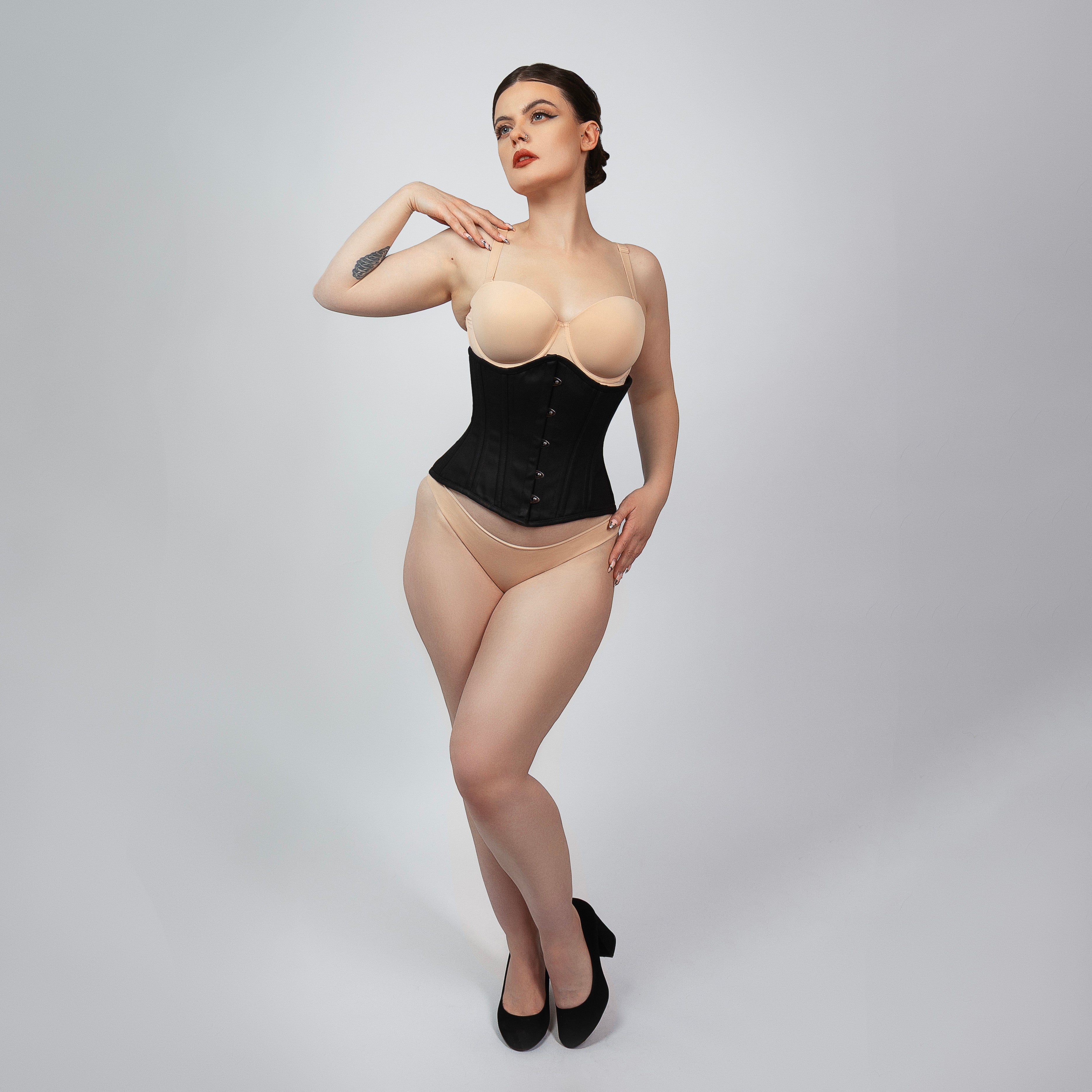 Anastasia - Cotton Underbust Steel Boned Waist Training Corset | All Colors