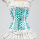 Susan - Mint Green White Polka Dot Pin Up Hourglass Corset
