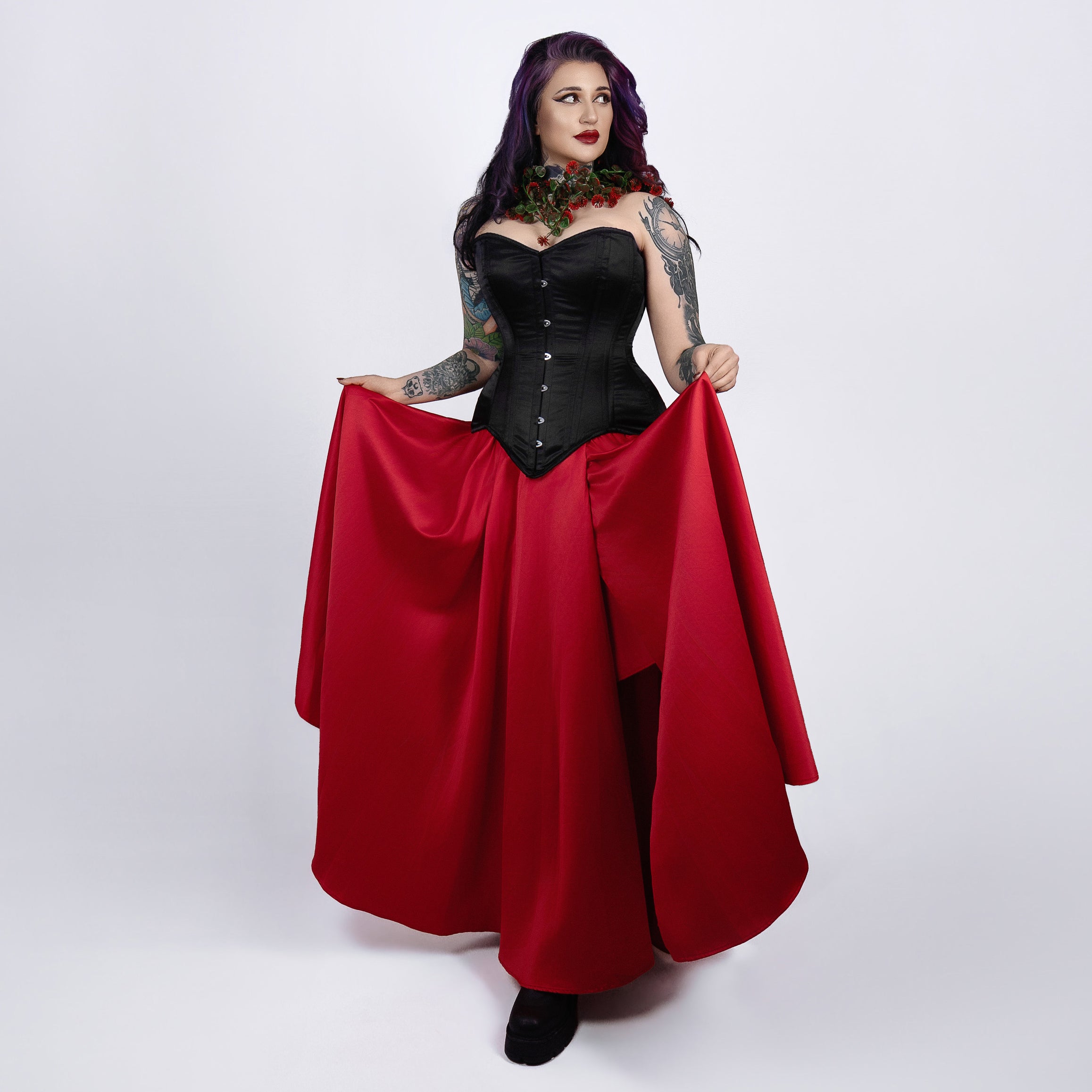 Jessica - Satin Steel Boned Waist Training Overbust Corset | All Colors