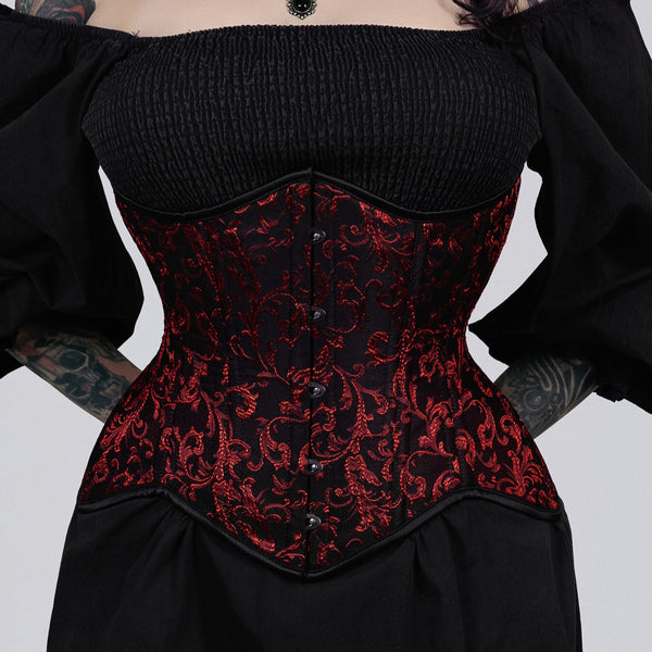 Vivian – Curvy Brocade Double Steel Boned Underbust Corset | All Color