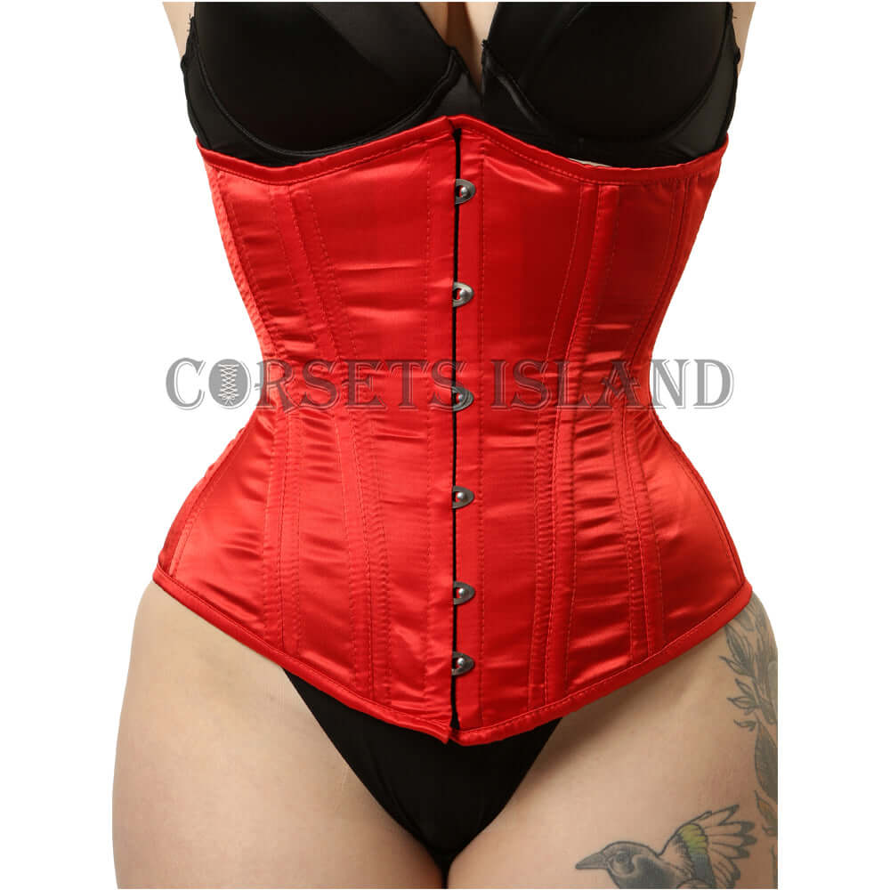 Red Steel Boned Corset