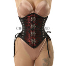 Red and Black Steampunk Corset - Steel Boned Waist Trainer