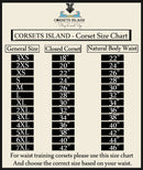 harley quin underbust corset size chart