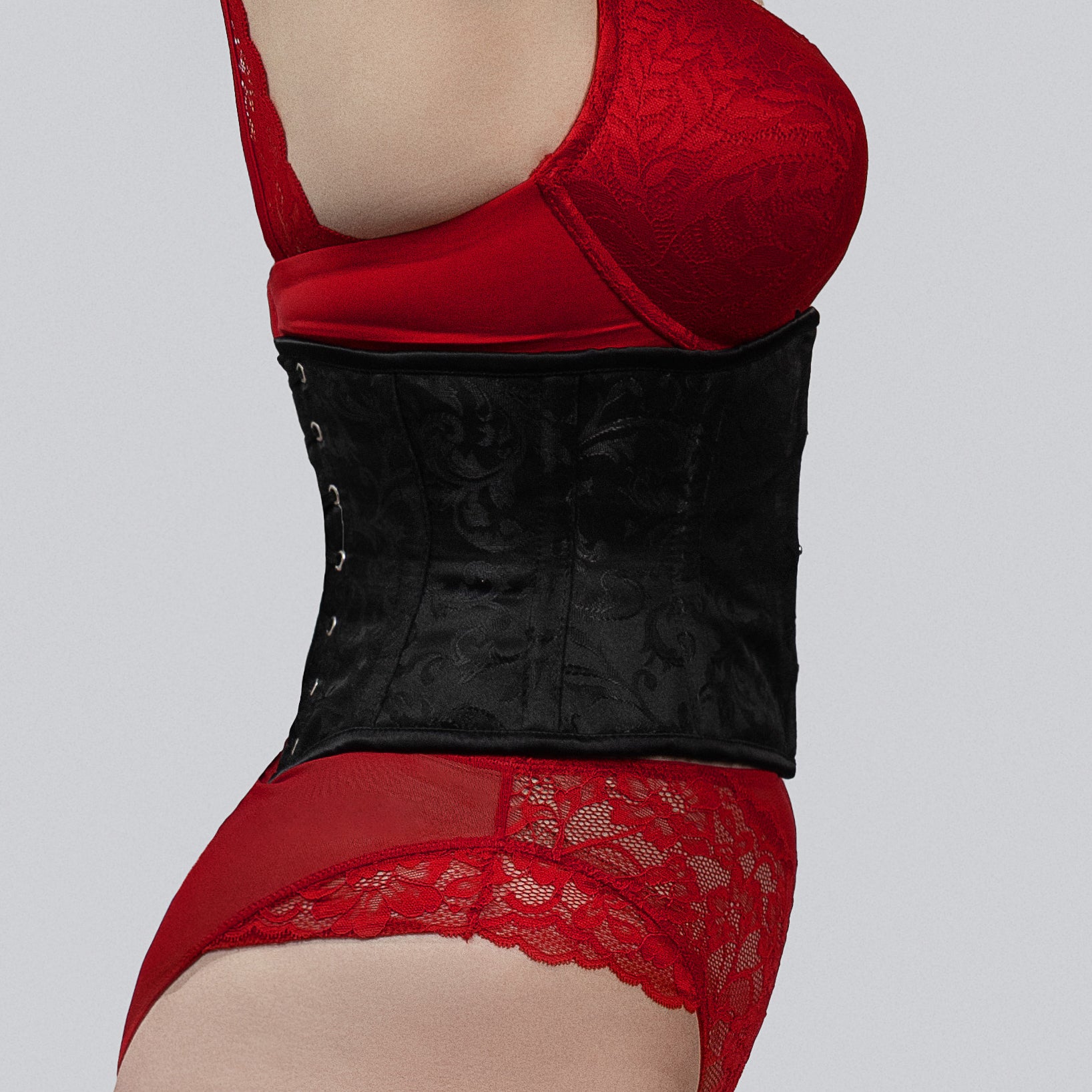 Trixie – Brocade Double Steel Boned Waspie Corset | All Colors