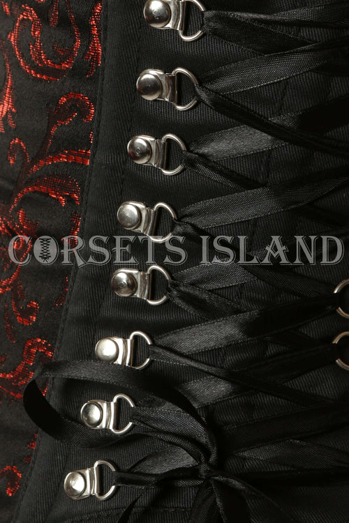Steel Bone Brocade and Cotton Corset