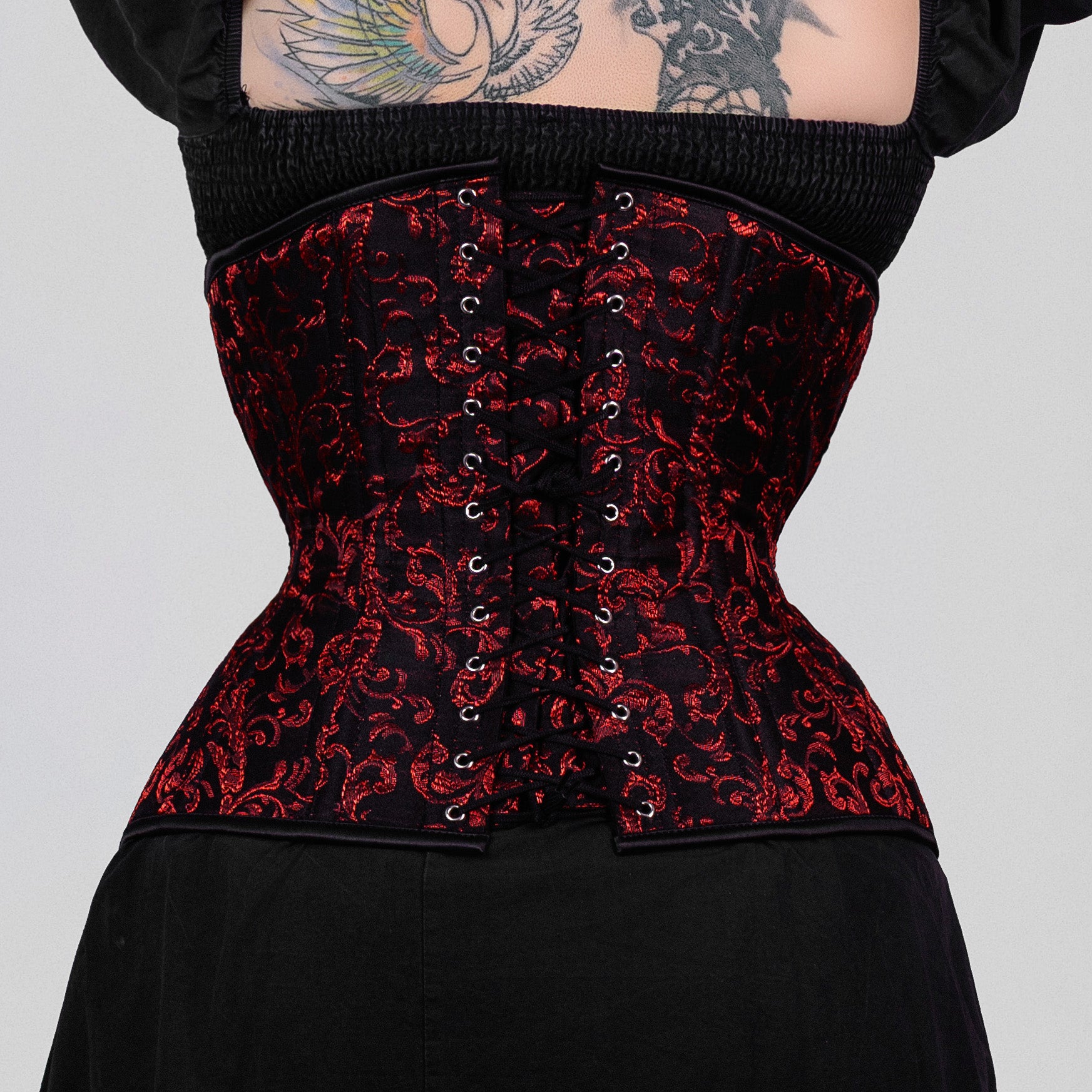 Vivian – Curvy Brocade Double Steel Boned Underbust Corset | All Colors