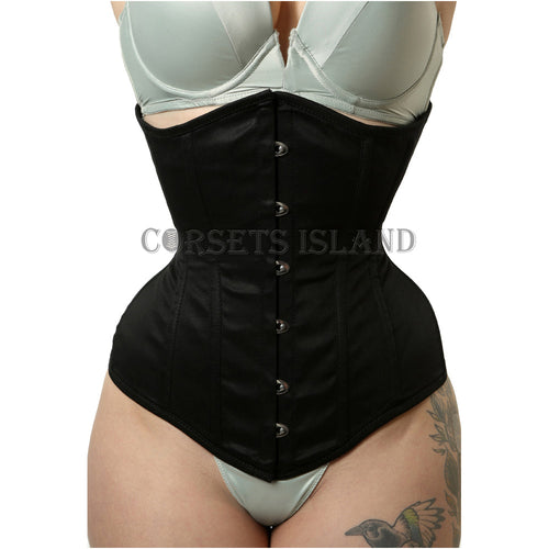 Underbust Waist Trainer Corset | Cotton & Steel Boned Shaper

