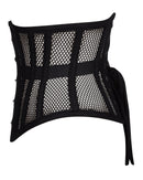 alice black mesh underbust corset back view lace-up modesty panel corsets island