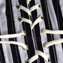black and white striped waspie corset lace-up back - corsets island