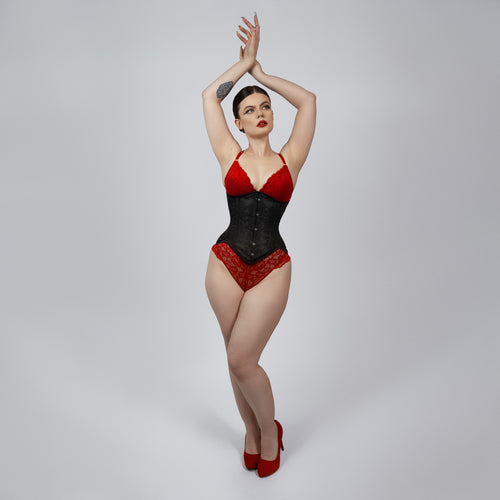 brocade underbust corset waist training styled full body - corsets island