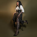 Lily - Leather Steel Boned Diamond Waspie Corset | All Colors