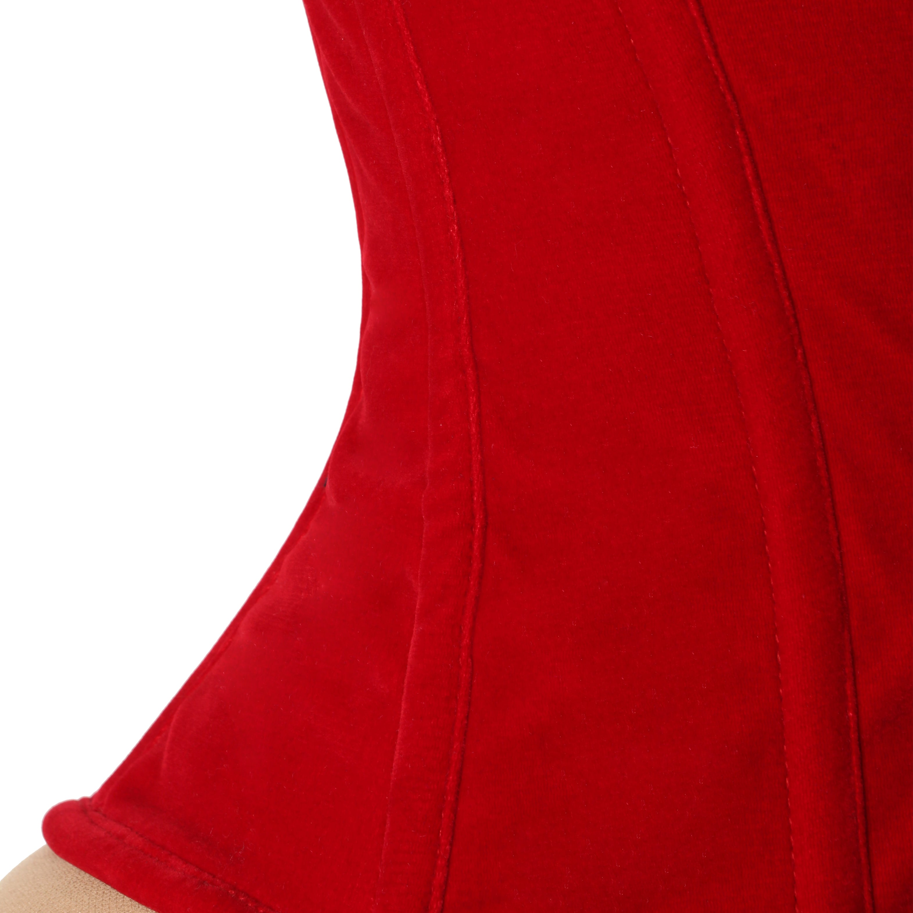 Regina - Velvet Overbust Steel Boned Waist Training Corset | All Colors