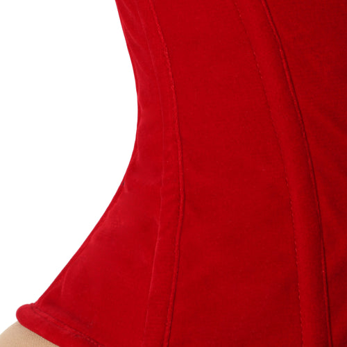 Regina - Velvet Overbust Steel Boned Waist Training Corset | All Colors