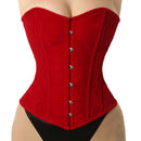 Regina - Velvet Overbust Steel Boned Waist Training Corset | All Colors