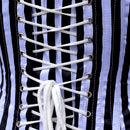 Jessica - Strip Steel Boned Shaping Overbust Black & White Corset